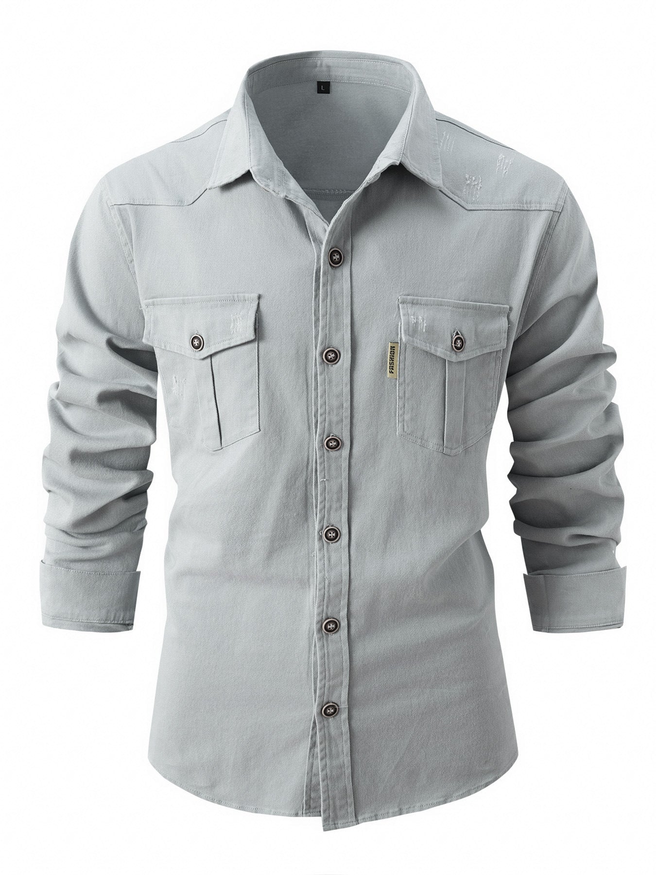 Front Pockets Long Sleeve Shirt