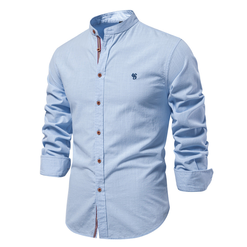 Long Sleeve Stand Collar Shirt