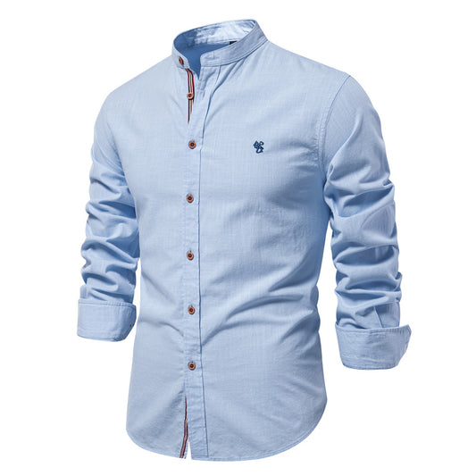 Long Sleeve Stand Collar Shirt
