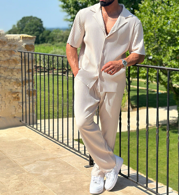 Two-Piece Set with Shirt and Trousers